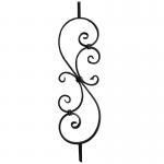 Solid Wrought Cast Iron Balusters Parts For Street Guardrail Powder Coating for sale