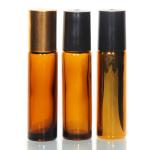 Custom 10ml Empty Amber Roller Bottles for Perfume for sale