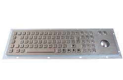 China Industrial Keyboard With Trackball Panel Mount Metal Wired Keyboard supplier