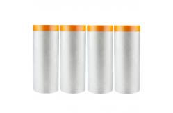 China Paper Adhesive Pre Taped Masking Film Plastic Sheeting For Auto Paint supplier