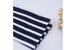 China Durable Comfortable Natural And Simple Striped Material Fabric For T-Shirt supplier