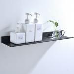 Bathroom Accessories Adhesive No Drilling Rack SUS304 Stainless Steel Black Organizer Storage Shelves for sale