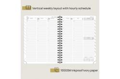 China Metal O Wire Softcover Spiral Planner 2023 Customization Yearly Agenda supplier