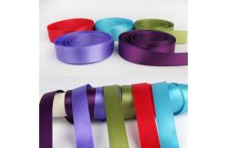 China Smooth Double Faced Satin Ribbon , Eco Friendly Silver Satin Ribbon supplier