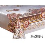 Polyester Printing Embossed 4D Mantel Oilcloth Silver Golden Fabric Polyester PVC for sale