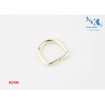 Brass Color D Ring Buckle 19mm Inner Size Purse Metal Hardware OEM Or ODM Accepted for sale