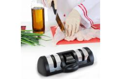 China Universal Black Manual Professional Knife Sharpener Stainless Steel With Suction Pad supplier