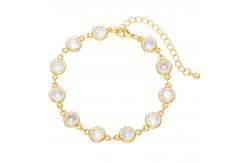 China Beaded Moonstone Bangle Bracelet supplier