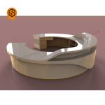 Joint Seamless Solid Surface Reception Desk White Front Desk Reception for sale