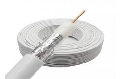 China RoHS Approved White RG6 Coaxial Cable For Video Applications supplier