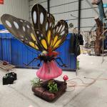 Waterproof Theme Park Realistic Animatronic Butterfly Insect Model For Business Activities for sale