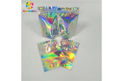 China Resealable Cosmetic Packaging Bag Foil Hologram Mylar k Pouch With Easy Tear supplier
