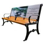 Wooden Customized Outdoor Furniture Bench For Advertisement OEM ODM for sale