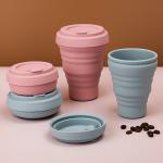 Reusable 4oz Silicone Collapsible Drinking Cups With Lid