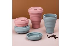 China Reusable 4oz Silicone Collapsible Drinking Cups With Lid supplier