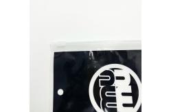 China Black Polyethylene PE Gloves Plastic Packaging Bag With Pull Tab Zipper supplier