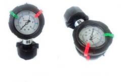 China 1/2NPT Double Side PP Differential Pressure Gauge Anti Corrosion supplier