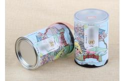 China Air Proof Food Grade Paper Composite Cans Green Tea Can Reusable Anti - Rust supplier
