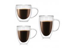 China 450ml Insulated Borosilicate Double Wall Glass Cup supplier