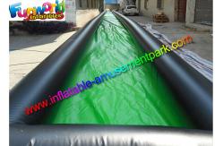 China 50m Single Lane Inflatable Water City Slides , Crazy Inflatable Splash Wet Slide supplier