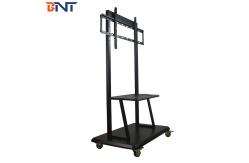 China 210cm Adjustable Cart Mobile TV Stand With Wheels supplier