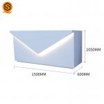 NFS Matte Solid Surface Reception Desk Repairable Shaped Processing for sale