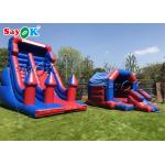 Commercial Inflatable Bouncy Slides Custom Kids Inflatable Bounce House Blue And Purple Inflatable Jumping Bouncer for sale