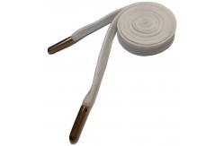 China Custom 100% Polyester 1cm Flat Hoodie String With Aglet Metal Tips supplier