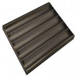 RK Bakeware China Foodservice NSF 49036 6 Loaf Glazed Uni-Lock Aluminum Baguette Baking Tray / French Bread Pan for sale