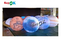 China Led Lighting Huge Hanging Inflatable Eight Planets 0.25mm PVC Material supplier