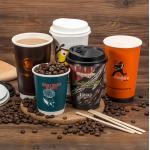 Round Double Wall Paper Cup 20oz 610ml Custom Compostable Coffee Cups for sale