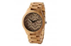 China 100% Bamboo Japan Movt Quartz Watch Stainless Steel Back 12 Month Guarantee supplier
