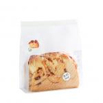 White Brown Sustainable Paper Bread Packaging 200-280microns With Clear Middle Window for sale