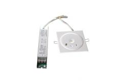 China IP20 Test Button LED Emergency Ceiling Recessed Downlight Battery Rechargeable 3W supplier