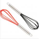 Practical Kitchen Tools 10  Food Silicone Egg Beater Stainless Steel Handle Hand Mixer for sale