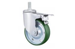 China Industrial Steel Caster Wheels Heavy Duty Polyurethane Casters Shock Absorbing supplier
