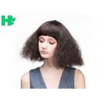 Fashion Black Curly Short Synthetic Wigs / Bob Wigs With Bangs For Black for sale
