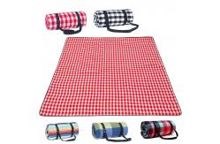 China Mini Size Plaid Lightweight Picnic Blanket For Camping / Travelling supplier