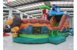 China Factory Inflatable Pirate Ship Obstacle Course Animals Pirate Boat Inflatable Castle supplier