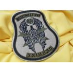 Custom Flag 3D Born To Be Mild Logo Embroidered Neck Patch Reusable for sale