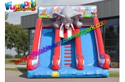 China EN14960 Commerical grade inflatable slide , elephant inflatable dry slide with repairt kits supplier