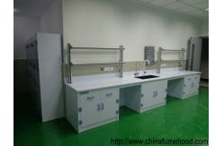 China University Chemistry Lab Furniture , Laboratory Benches And Cabinets With Reagent Shelf supplier