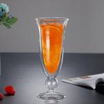 Custom 200ml Double Wall Insulated Borosilicate Glass Cup