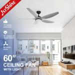 ABS DC Motor Low Noise Silent Ceiling Fan With LED Light For Kitchen Restaurant for sale