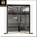 Villa Push Pull Curtain Wall Window Transparent  With Aluminium Window Sliding Frame for sale