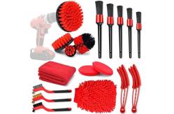 China 18 Pcs PP Car Cleaning Tools Kit With Car Detailing Brush supplier