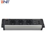 Hidden Screws Design Table Mount Outlet With USB Charger Interface for sale
