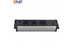 China Hidden Screws Design Table Mount Outlet With USB Charger Interface supplier