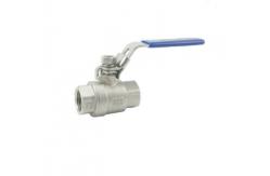 China CF8M Female Sanitary Thread 1/2 Inch SS304 3 Piece Flanged Ball Valve supplier