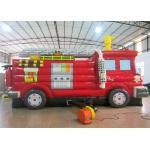 Customized Funny Firetruck Bounce House Inflatable Jumping House For Kids